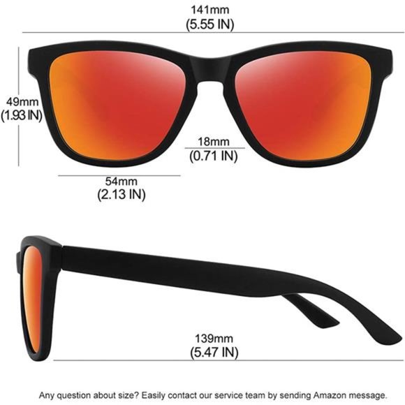 Polarized Sunglasses for Women Men Classic Retro Designer Style - Picture 4 of 6